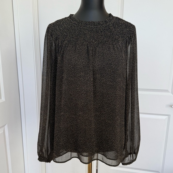 LOFT Tops - LOFT Black Sheer Women’s Blouse